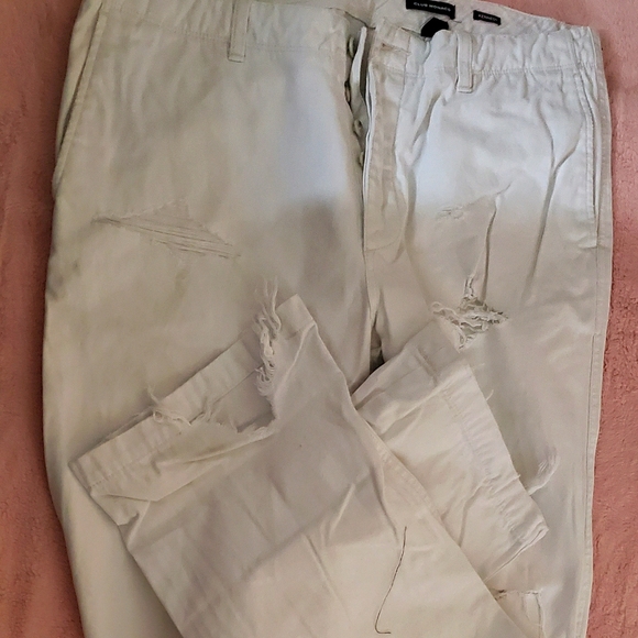Club monaco white rip jeans - Picture 1 of 8